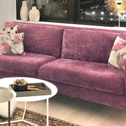 Sofa, Mid-Century modern, 3 seater, Plum Color