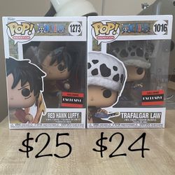 One Piece AAA Anime Exclusive Set Funko Pops #1016 & #1273 2pc Bundle