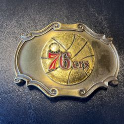 NBA Basketball 76ers Belt Buckle 