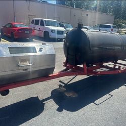 DOUBLE BARREL SMOKER PLUS CHICKEN ROASTER