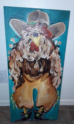 "Lucky" Original Artwork by Artist Mercedes Bantz  (California)~ 30h x 14w