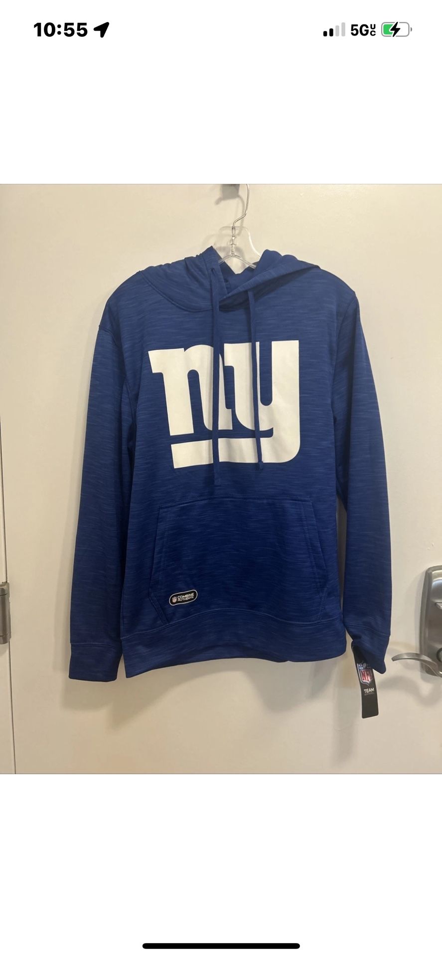 NFL Team Apparel New York Giants CombineAuthentic Hoodie Men’s Size Small NWT