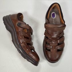 Dr. Comfort Breeze Diabetic Casual Coffee Brown Leather Sandals Women Size 8.5M
