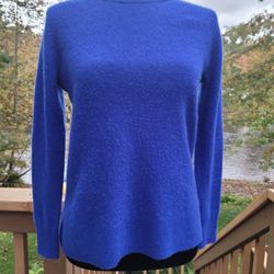Halogen Cashmere Royal Blue Sweater 