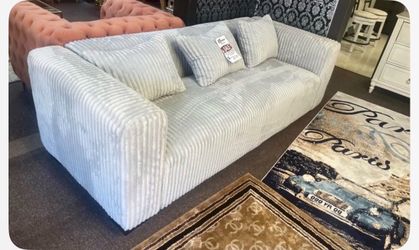 New grey sofa and loveseat with free delivery, pay on arrival