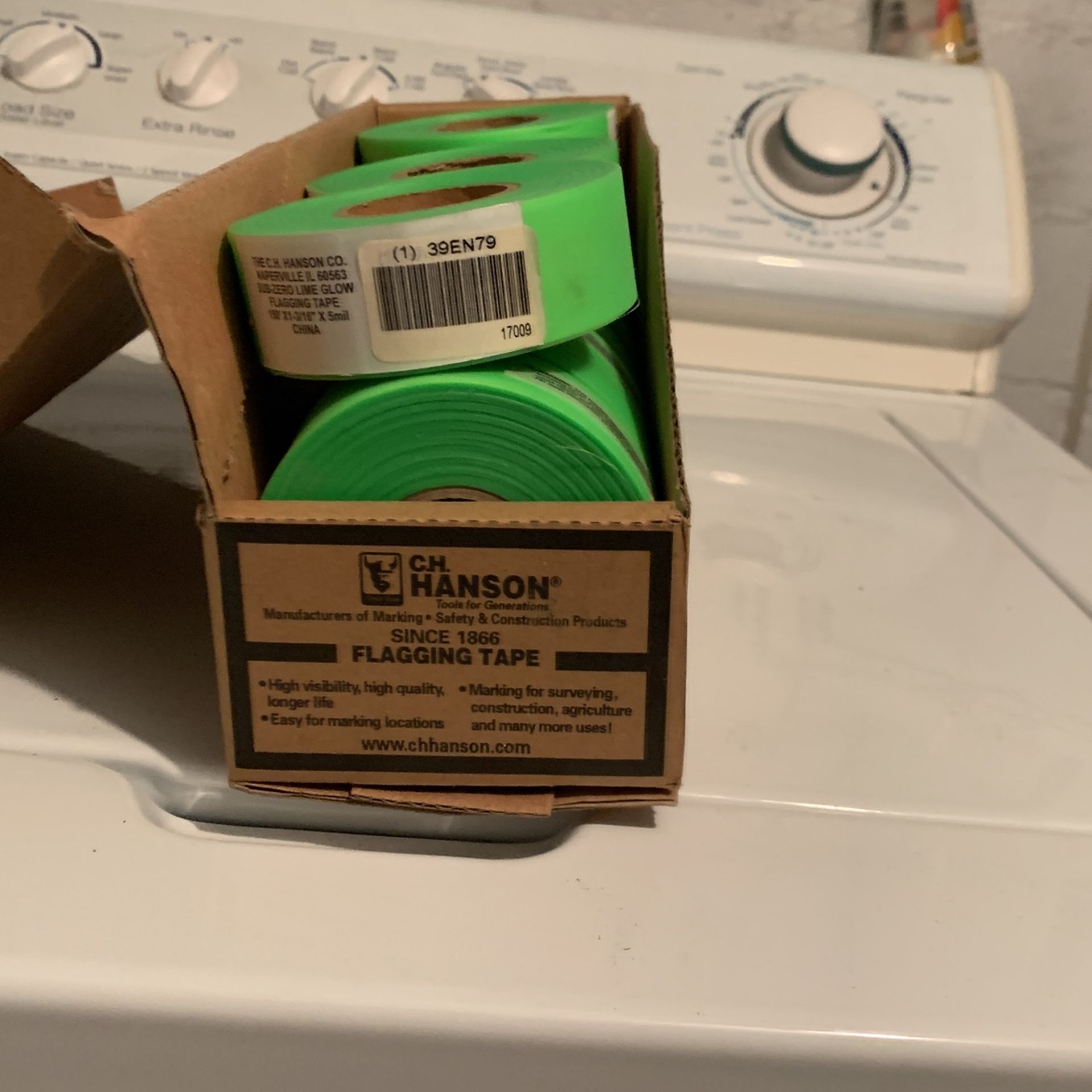 C.H Hanson Green Flagging Tape
