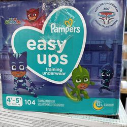 Pampers Easy Ups Training Underwear Boys, 4T-5T Size 6 Diapers, 104 Count  (Packaging & Prints May Vary) for Sale in Lancaster, CA - OfferUp