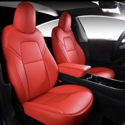 Seat Cover Custom Fit for Tesla Model 3 2017-2023 5 Seat Synthetic Leather