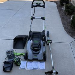 EGO 56V Lawn Mower And Trimmer