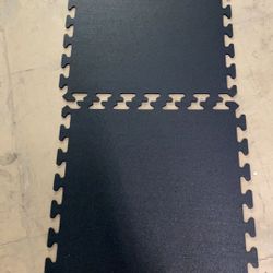 Interlocking Tiles $18.00 Black  Tiles 2x2 Delivery And Installation Available For A Fee