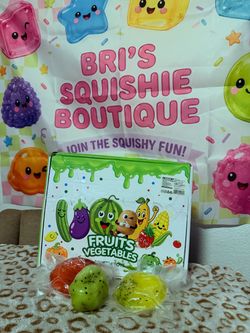 Slushie Fruits and Veggies Squishies