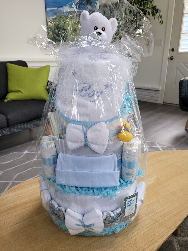 Diaper cake newborn Gift essentials baby boy