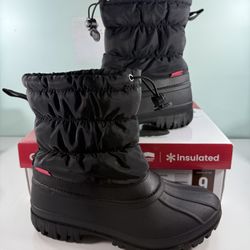 CHOOKA Women's Nylon Puffer Snow Boots - Black - size 9