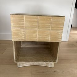 West Elm Luisa Carved Open Nightstand (20")