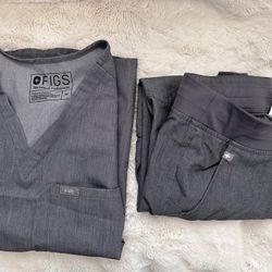 Figs Scrub Set XS Gray