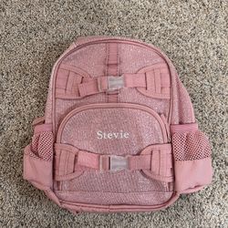 “STEVIE” Pottery Barn Kids Mackenzie Pink Sparkle Glitter Mini Backpack