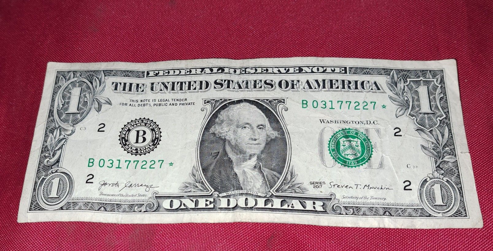 STAR NOTE LOW SERIAL NUMBER Fancy