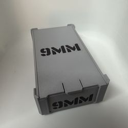 9MM AMMO STORAGE BOX 50 ROUND COMPACT RANGE STORAGE CARRY CASE STACKABLE PETG MATERIAL