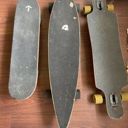 long boards and skateboard