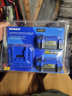 Kobalt 24 Volt 4.0 Ah Duel Batt And Charger