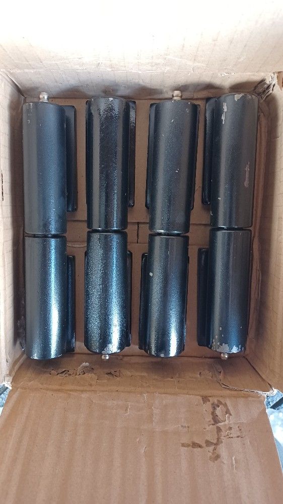 4 PCS 7 Inch Heavy Duty Gate Hinge, 2 Pairs Barrel Style Gate Hinge Weld On Install Trailer Ramp Gate Ball Bearing Hinge for Swing