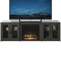 TV Stand with Fireplace Included