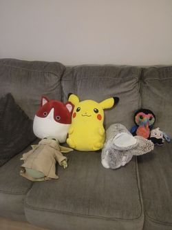 6 plushies