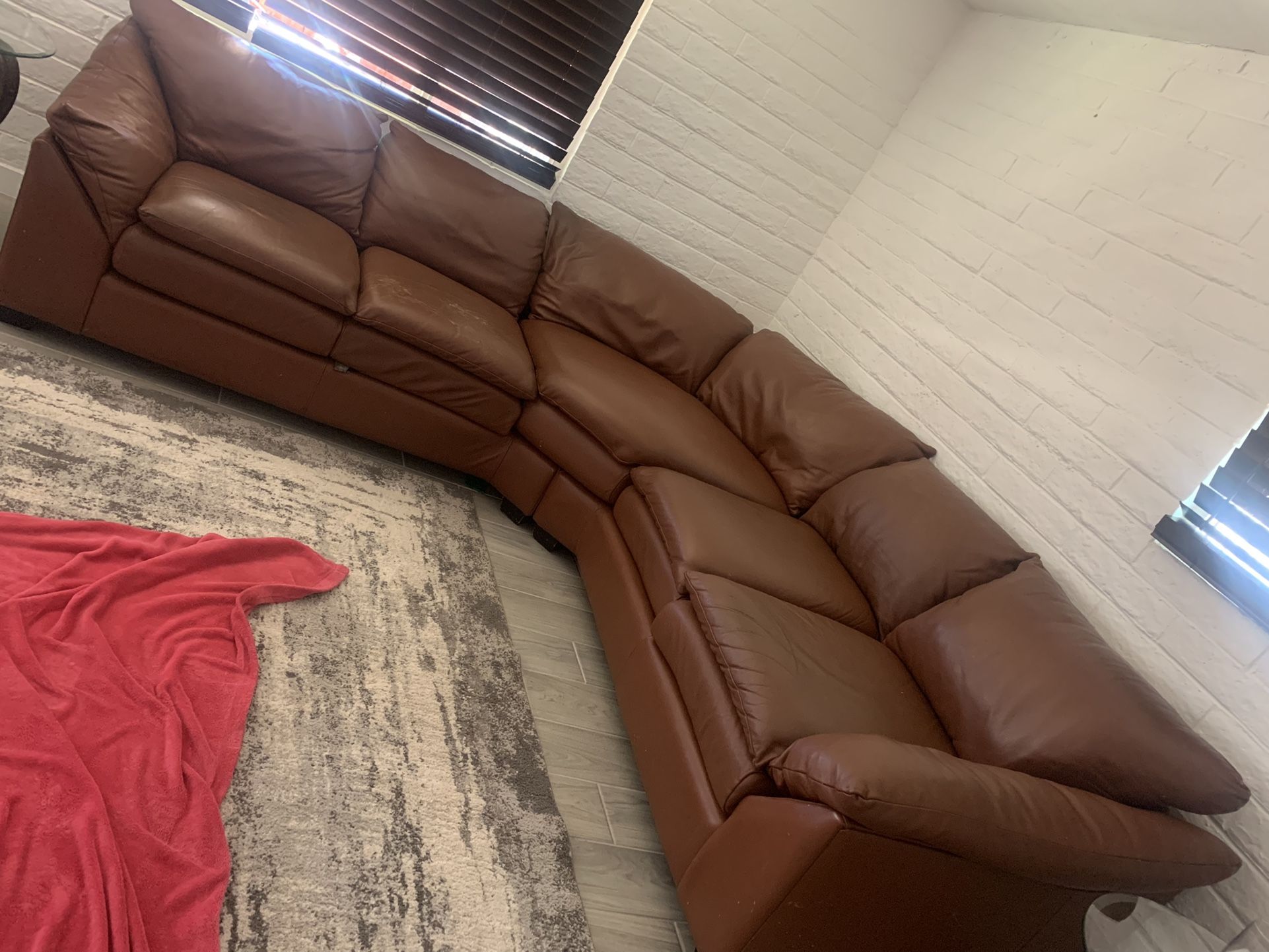 Leather Sectional Couch  