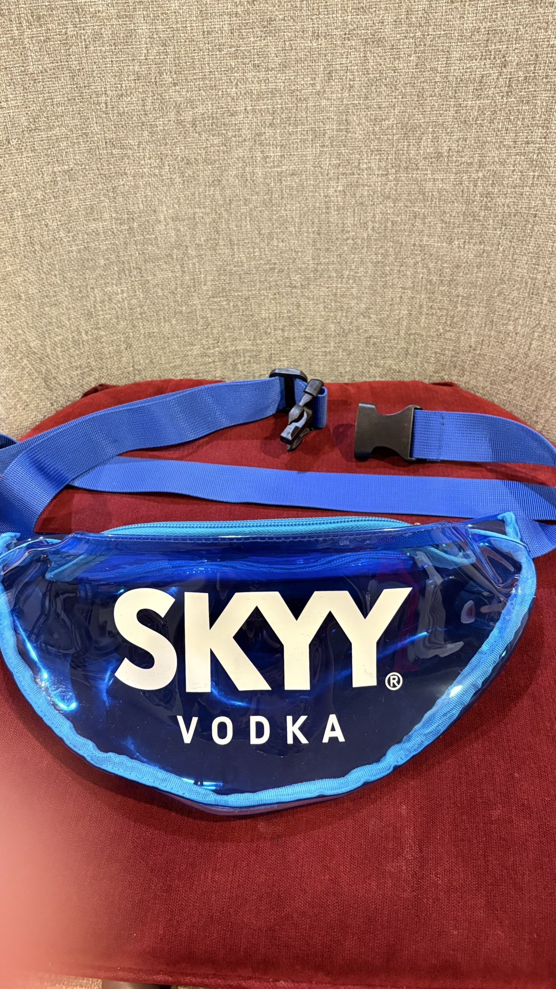 New Blue Transparent Fanny Pack/Waist Bag- Skyy Vodka