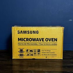 Samsung Black Stainless 2.1 cu. ft. Over-the-Range Microwave with Sensor Cook - $50 down