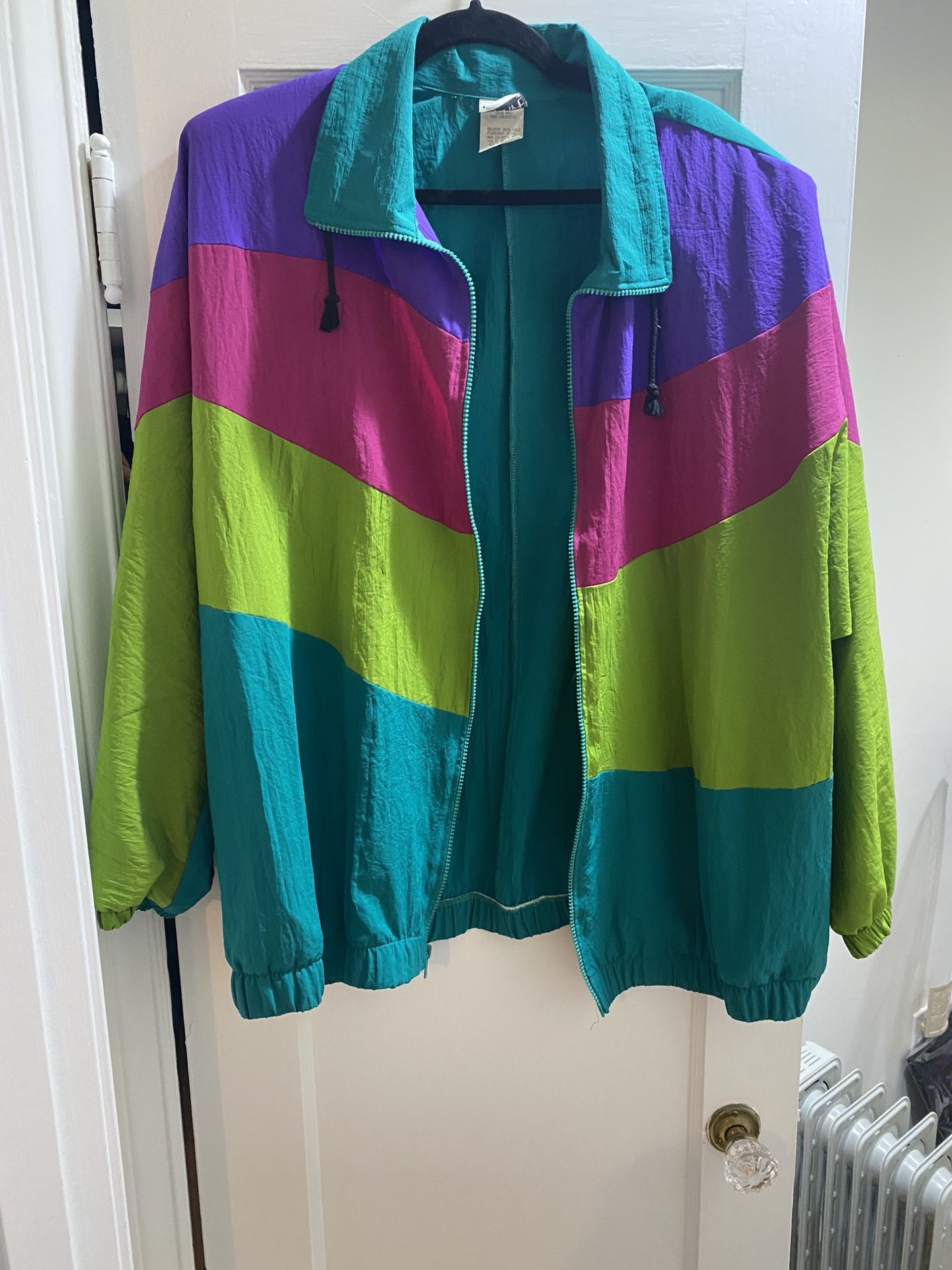Vintage Teddy Sport Multi Color Track Jacket! 
