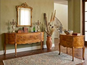 Rare Robert Irwin Burl Walnut Demilune Buffet - only small buffet left