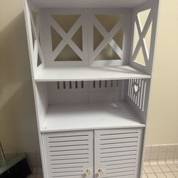 White Bathroom Storage Cabinet