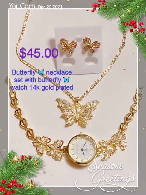 White Butterfly π¦ Necklace Set