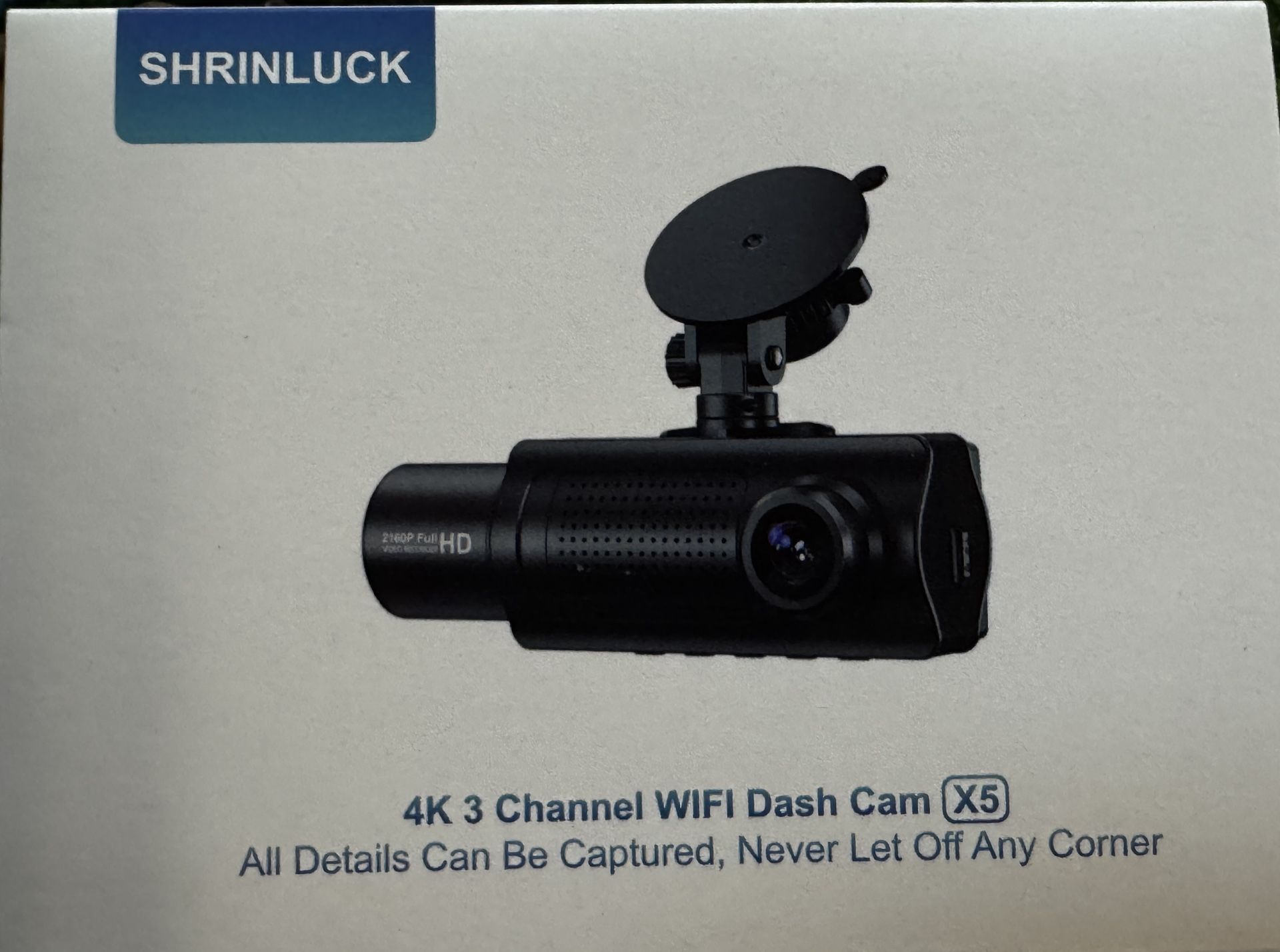 4K 3 Channel WIFI Dash Camera X5