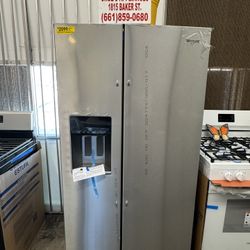 Whirlpool - 20.6 cu. ft. Side By Side Refrigerator in Fingerprint Resistant Stainless Steel, Counter Depth