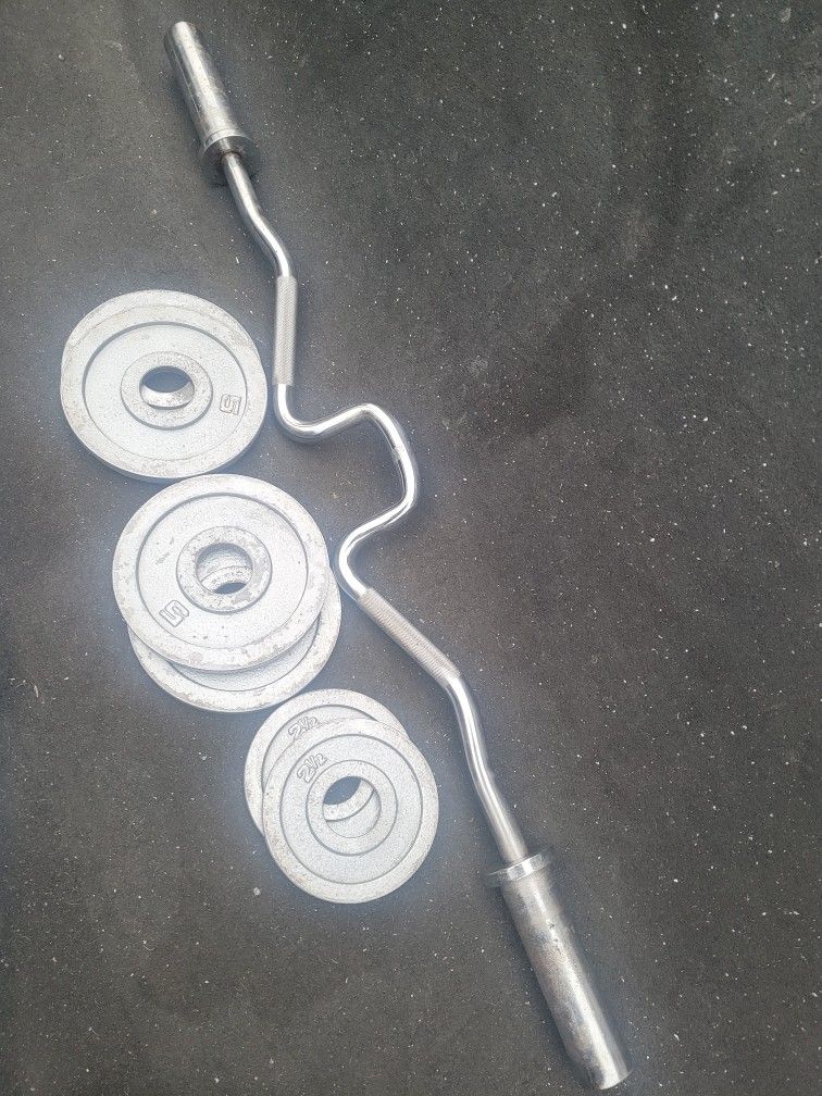 super Curl Bar N Weights