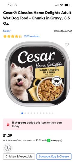 Cesar Home Delights Adult Wet Dog Food Chunks in Gravy ( 21 packs )