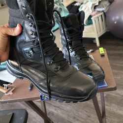 Black Combat/Military/Police Boots Shin-able 