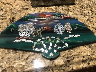 Hand painted Vietnamese Hanging Fan