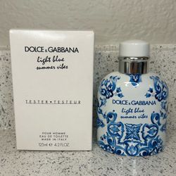 NEW Dolce and Gabbana Light Blue Summer Vibes EDT Men’s Cologne 125ml