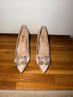Elegant Satin Embellished Heels