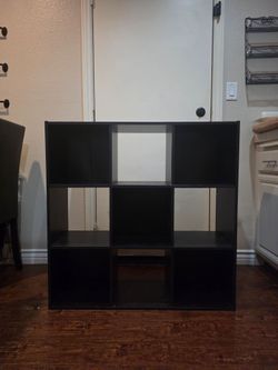Black 9-Cube Storage Organizer / Bookcase (36" x 36") – Great Condition! RSM/South OC