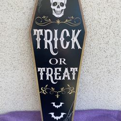 Halloween Trick Or Treat Double Sided Vertical Sign.