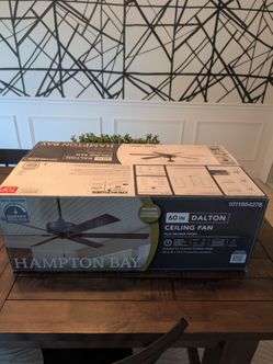 *NEW* Hampton Bay Dalton 60 in. Indoor/Covered Outdoor DC Motor Flat Bronze Ceiling Fan