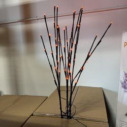 30”  Spooky Twig Branches Orange 3 Pk