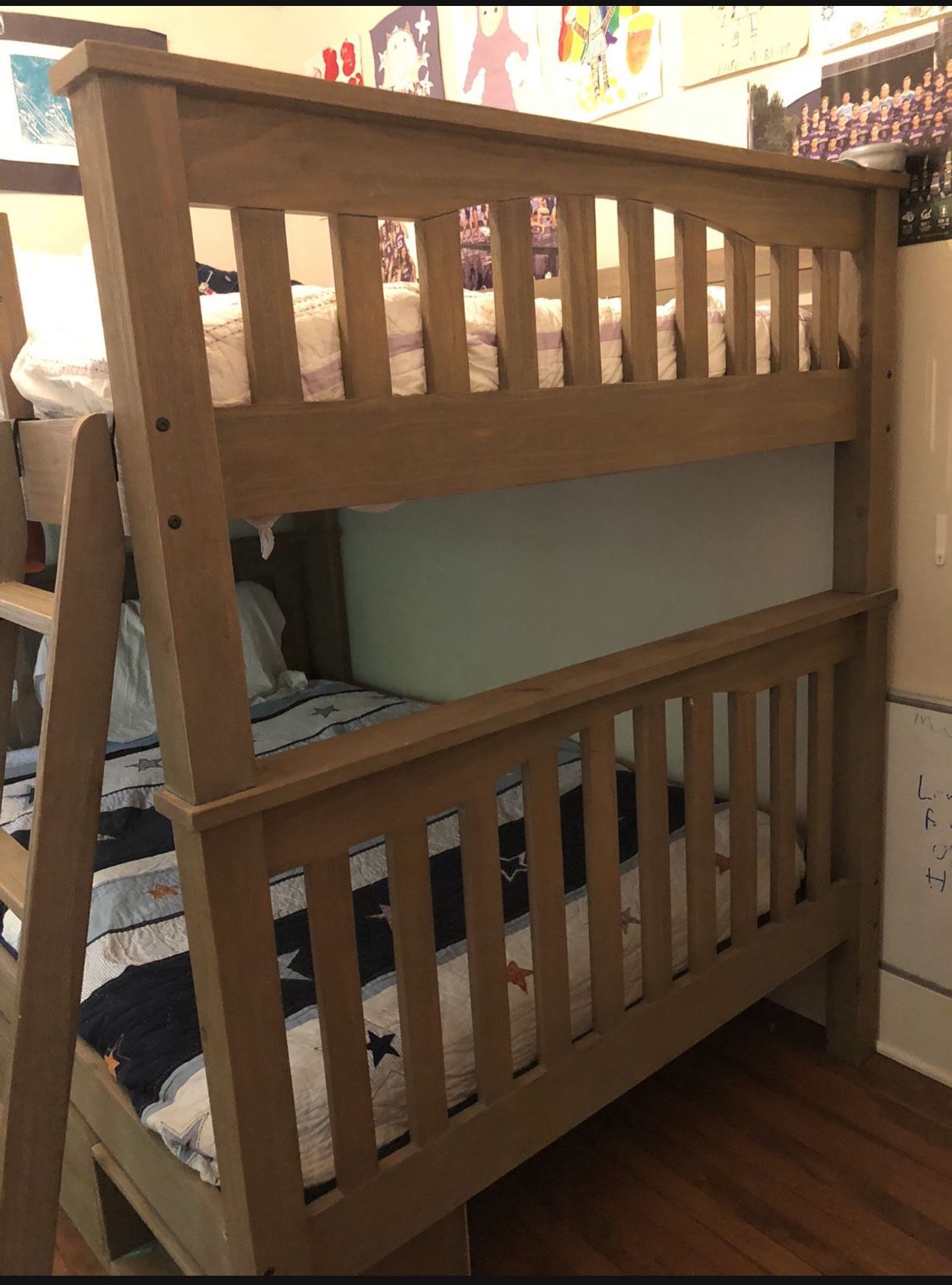Double Over Double Bunk Beds With One Latex Mattress
