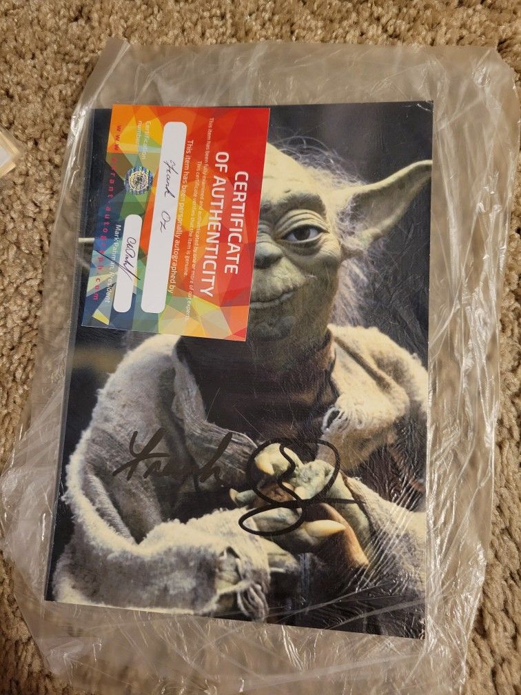 Frank Oz Yoda Signed Photo