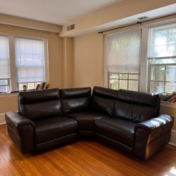 Leather Reclining Couch 