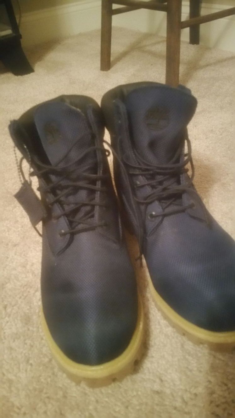 Navy Blue Timberlands size 10